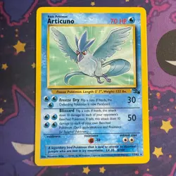 Articuno 17/62 Fossil *Unlimited* *Rare* Pokemon Card Non Holo WOTC LP - Image 1