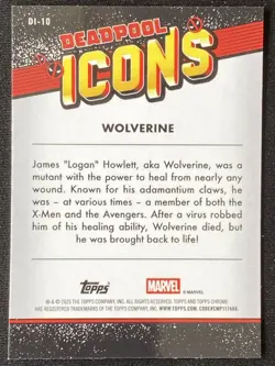 Wolverine 2025 Topps Chrome Deadpool Icons #DI-10 - Image 2