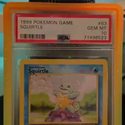 1999 Pokemon Game Squirtle #63 PSA 10 GEM MT English Pokemon TCG Card - Image 2