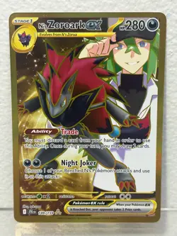 N’s Zoroark EX 189/159 Hyper Rare - Journey Together Pokemon TCG English - NM - Image 1