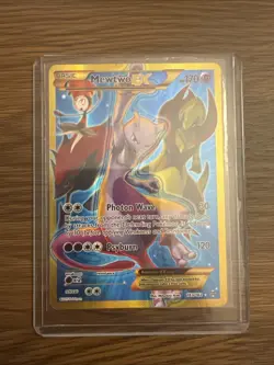 Pokemon Mewtwo EX TCG Full Art Holo Card Breakthrough Secret Rare 163/162 - Image 3