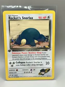 Team Rockets Snorlax #33 [1st Edition] Non-Holo Gym Heroes LP - Image 1