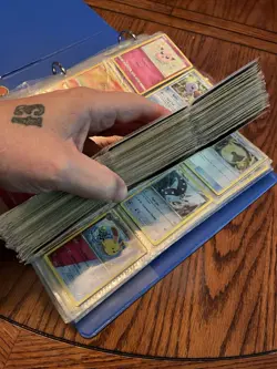 Pokemon Card Collection W/binder 860+ Cards 85 Holifoil Style - Image 1