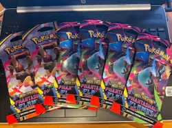 Pokemon TCG: Mega Evolution Phantasmal Flames Sleeved Booster Pack LOT OF 6 - Image 1