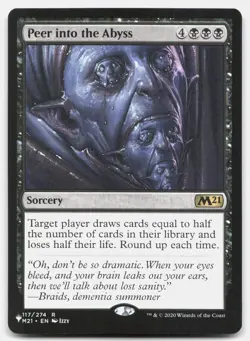 Peer into the Abyss - NM - The List M21 Core Set 2021 # 117/274 - MTG Magic - Image 1