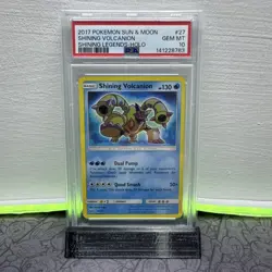 2017 POKEMON SUN & MOON SHINING LEGENDS #27 SHINING VOLCANION-HOLO PSA 10 - Image 1