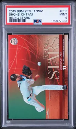2015 BBM 25TH ANNIVERSARY RISING STARS #RS5 SHOHEI OHTANI PSA 9 - Image 1