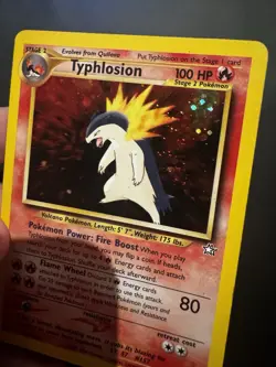 Vintage Typhlosion neo genesis holo pokemon card 18/111 - Image 4