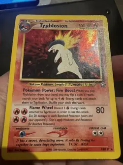 Vintage Typhlosion neo genesis holo pokemon card 18/111 - Image 5