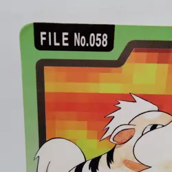 Pokemon Cards Bandai Carddass Growlithe File No.058 1997 VG Japanese f733 - Image 2