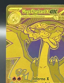 Mega Charizard X EX 130/094 Gold Phantasmal Flames Pokemon TCG 🔥🔥🔥 - Image 3