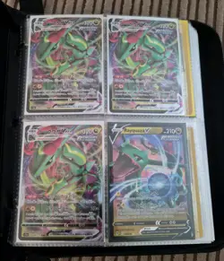 Pokemon TCG Binder Card Lot Foil Full Art Mixed Lang Rayquaza VMAX + More - Image 2