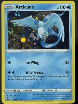 HUGE SWIRL 🌀 Articuno 036/195 Silver Tempest Cosmos Holo Rare Pokemon Card NM- - Image 1