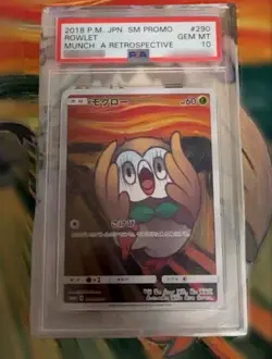 Rowlet Munch 290/SM-P PSA 10 - Scream Pokemon - Japanese - Full Art Promo UK - Image 1