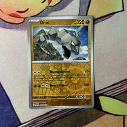 Onix 095/165 Uncommon 151 Pokemon Reverse Holo Lightly Played - Image 1