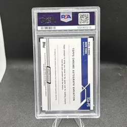 2024 Topps Composite Phil Simms Chrome Red Refractor Auto /5 SSP Giants PSA 10 - Image 5