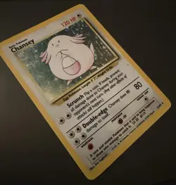 Pokemon Chansey Holo 3/102 – Base Set 1999 – Vintage WOTC – MP/HP - Image 3