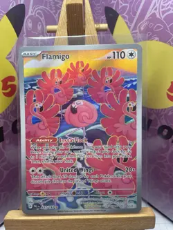 Pokemon TCG Flamigo Paldea Evolved Holo Card 227/193 Illustration Rare - Image 1