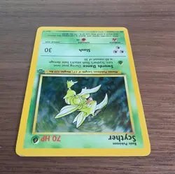 Pokemon TCG Scyther Holo Card 10/64 Jungle Set 1999 Rare LP/NM Condition - Image 4
