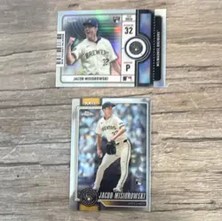 Topps 2026 Jacob Misiorowski Brewers ROOKIE - 2 Card Lot Chrome #196 BTP-2 - Image 1
