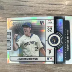 Topps 2026 Jacob Misiorowski Brewers ROOKIE - 2 Card Lot Chrome #196 BTP-2 - Image 4