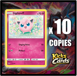 Jigglypuff x10 copies - 41/68 Hidden Fates - common NM/LP cute Pokemon TCG - Image 1