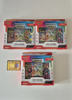 Pokemon TCG First Partner Illustration Collection Series 2 X3 Sealed Brand New - Image 1