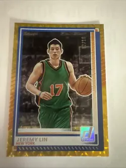 2025-26 Panini Donruss Jeremy Lin TRUE GOLD PRIZM Legend Card 2/10 - Image 1