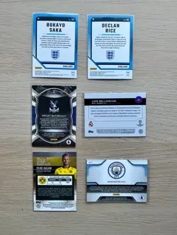 6 CARD SOCCER LOT [Haaland, Bellingham, Rice, Saka, Man City & Batshuayi] - Image 2