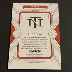 Gio Ruggiero 2025 Panini National Treasures Racing On Card Auto RC /99 - Image 2
