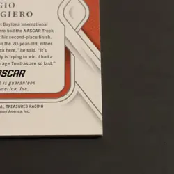 Gio Ruggiero 2025 Panini National Treasures Racing On Card Auto RC /99 - Image 4