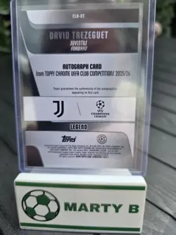 David Trezeguet Auto /175 Topps Chrome UEFA Club Competitions 2025-26 Juventus - Image 3