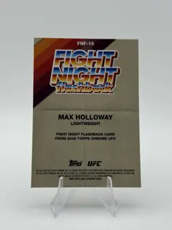 Topps 2026 Chrome UFC Fight Night Flashback Insert Max Holloway Refractor - Image 2