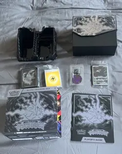 Opened Pitch Black ETB, Sealed Zarude 088 Promo Card and accessories - Image 1