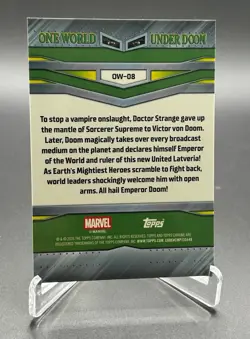 2026 Topps Chrome Marvel Comics #OW-08 One World Under Doom Gold Refractor /50 - Image 2