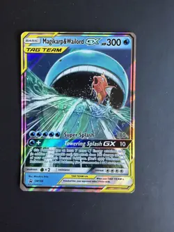 Magikarp & Wailord GX SM166 Promo - Tag Team - Sun & Moon Pokemon TCG - Image 1