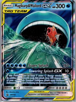 Magikarp & Wailord GX SM166 Holo Promo Sun & Moon Promo Pokemon MP - Image 1