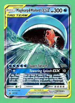 Magikarp & Wailord GX Pokemon Sun & Moon Promo SM166 NM/LP - Image 1
