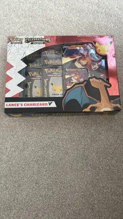 Pokemon Lance's Charizard Celebrations V Collection Box New Sealed Pokemon TCG - Image 1