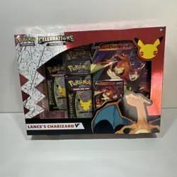 Pokemon TCG Celebrations Lance's Charizard V Collection Box (NEW & SEALED) - Image 1