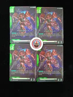 Gundam TCG Zeons Rush ST03-006 Char's Zaku 2 Lr Playset X4 - Image 1