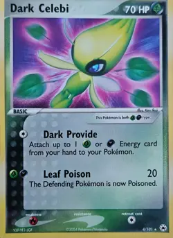 Pokemon Dark Celebi 4/101 Holo Rare [EX: Hidden Legends] [NM] - Image 2