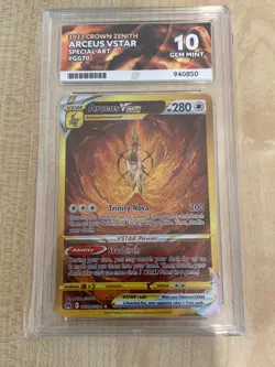 Pokemon TCG Arceus VSTAR GG70/GG70 Crown Zenith Ace 10 - Image 1