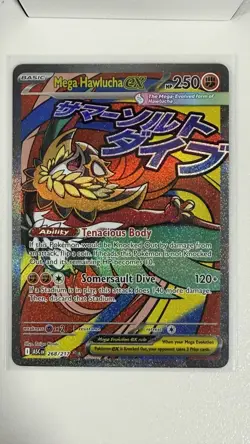 Pokemon TCG Mega Hawlucha ex 268/217 Ascended Heroes Mega Attack Rare NM - Image 1