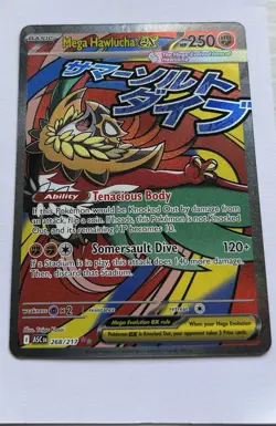 Pokemon TCG Mega Hawlucha ex 268/217 Mega Attack Rare – Ascended Heroes – NM - Image 1