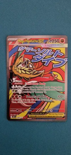 Pokemon TCG Mega Hawlucha Ex 268/217 Ascended Heroes Mega Attack Rare - Image 1