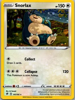 Snorlax (Cosmos Holo) 141/192 Promo Miscellaneous Cards & Products Pokemon NM - Image 1