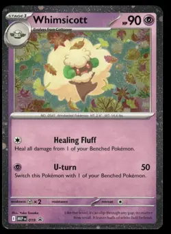 Whimsicott MEP 019 - DOUBLE SWIRL 🌀🌀 COSMOS HOLO BLACK STAR PROMO NM - Image 2