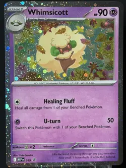 Whimsicott MEP 019 - DOUBLE SWIRL 🌀🌀 COSMOS HOLO BLACK STAR PROMO NM - Image 4