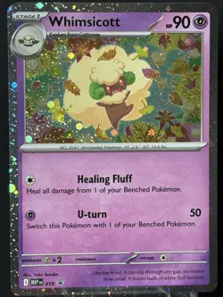 Whimsicott MEP 019 - DOUBLE SWIRL 🌀🌀 COSMOS HOLO BLACK STAR PROMO NM - Image 5